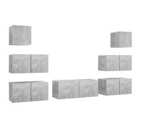 vidaXL Set de muebles de salón TV 7 piezas madera ingeniería 80x30x30 cm, Mueble de Salon, Mueble TV, Mueble TV salon, Mesa de TV, Mueble tele