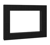 vidaXL Set de muebles de salón TV 8 piezas madera de ingeniería blanco Negro 30.5 x 30 x 90 cm