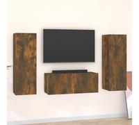 vidaXL Set muebles de salón TV 3 piezas madera ingeniería 80x30x30 cm, Mueble de Salon, Mueble TV, Mueble TV salon, Mesa de TV, Mueble tele