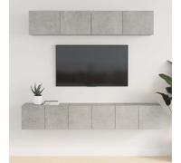 vidaXL Set de muebles de TV 5 pzas madera contrachapada gris hormigón