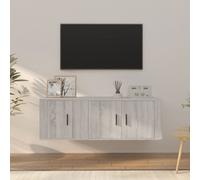 vidaXL Set de muebles para TV 2 pzas madera contrachapada gris Sonoma