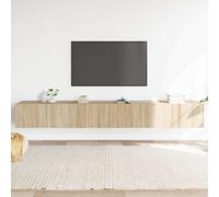 vidaXL Set de muebles para TV 3 pzas madera contrachapada roble sonoma