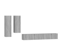 vidaXL Set de muebles para TV 4 piezas madera contrachapada 100x30x30 cm, Mueble de Salon, Mueble TV, Mueble TV salon, Mesa de TV, Mueble tele