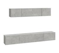 vidaXL Set de muebles para TV 4 piezas madera contrachapada 80x30x30 cm, Mueble de Salon, Mueble TV, Mueble TV salon, Mesa de TV, Mueble tele
