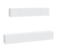 vidaXL Set de muebles para TV 4 piezas madera contrachapada 80x30x30 cm, Mueble de Salon, Mueble TV, Mueble TV salon, Mesa de TV, Mueble tele