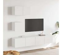 vidaXL Set de muebles para TV 4 piezas madera contrachapada 60/80x30x30 cm, Mueble de Salon, Mueble TV, Mueble TV salon, Mesa de TV, Mueble tele