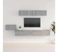 vidaXL Set de muebles para TV 5 pzas madera contrachapada gris Sonoma