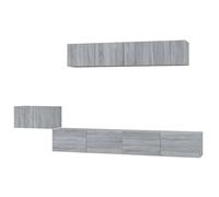 vidaXL Set de muebles para TV 5 pzas madera contrachapada gris Sonoma