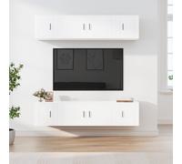 vidaXL Set de muebles para TV 6 piezas madera contrachapada blanco