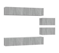 vidaXL Set de muebles para TV 6 pzas madera contrachapada gris Sonoma