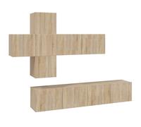 vidaXL Set de muebles para TV 7 pzas madera contrachapada roble Sonoma