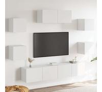 vidaXL Set de muebles para TV 7 piezas madera contrachapada blanco