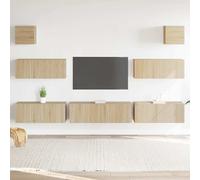 vidaXL Set de muebles para TV 7 piezas madera contrachapada, Mueble de Salon, Mueble TV, Mueble TV salon, Mesa de TV, Mueble tele