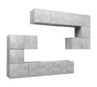 vidaXL Set de muebles para TV 8 piezas madera contrachapada 80x30x30 cm, Mueble de Salon, Mueble TV, Mueble TV salon, Mesa de TV, Mueble tele