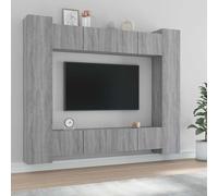 vidaXL Set de muebles para TV 8 pzas madera contrachapada gris Sonoma