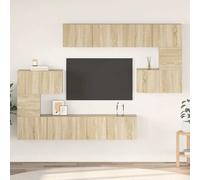 vidaXL Set de muebles para TV 8 piezas madera contrachapada 80x30x30 cm, Mueble de Salon, Mueble TV, Mueble TV salon, Mesa de TV, Mueble tele
