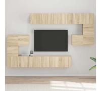 vidaXL Set de muebles salón TV 10 pzas madera ingeniería roble Sonoma