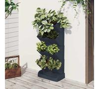 vidaXL Set de plantas jardín vertical 4 uds polipropileno antracita