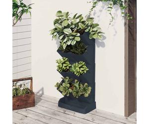 vidaXL Set de plantas jardín vertical 4 uds polipropileno antracita