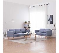 vidaXL Set de sofás 2 y 3 plazas de tela gris claro - 116 x 70 x 73 cm
