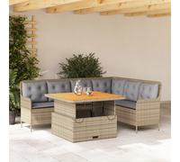 Set De Sofás De Jardín 2 Pzas Y Cojines Ratán Sintético Marrón Vidaxl