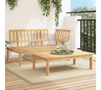 vidaXL Set de sofás de palets de jardín 2 pzas madera maciza de acacia