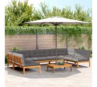 vidaXL Set de sofás de palets de jardín y cojines 6 pzas madera acacia