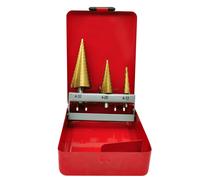 vidaXL Set De Taladro De Paso Hss Broca Escalonada 3-Piezas Cónica