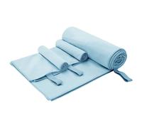 vidaXL Set de Toallas de Deportes 3 pcs Azul Poliéster y Poliamida