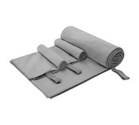 vidaXL Set de Toallas de Deportes 3 pcs Gris oscuro