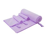 vidaXL Set de Toallas de Deportes 3 pcs Morado Poliéster y Poliamida