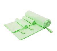 vidaXL Set de Toallas de Deportes 3 pcs Verde Poliéster y Poliamida