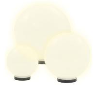 vidaXL Set Lámparas Jardín Luz LED Esférica Bola 20/30/40 cm Iluminación Patio Cantidad 3 unidades, 6 unidades