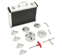 vidaXL Set mandriles de mordazas centradoras para madera acero 3,75"