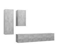 vidaXL Set muebles de salón TV 4 piezas madera ingeniería 80x30x30 cm, Mueble de Salon, Mueble TV, Mueble TV salon, Mesa de TV, Mueble tele