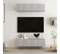 vidaXL Set muebles de salón TV 4 piezas madera ingeniería roble Sonoma