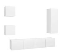 vidaXL Set muebles de salón TV 5 piezas madera ingeniería 30.5x30x90 cm, Mueble de Salon, Mueble TV, Mueble TV salon, Mesa de TV, Mueble tele