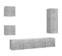 vidaXL Set muebles de salón TV 5 piezas madera ingeniería 30.5x30x90 cm, Mueble de Salon, Mueble TV, Mueble TV salon, Mesa de TV, Mueble tele