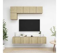 vidaXL Set de muebles de salón TV 5 piezas madera ingeniería 80x30x30 cm, Mueble de Salon, Mueble TV, Mueble TV salon, Mesa de TV, Mueble tele