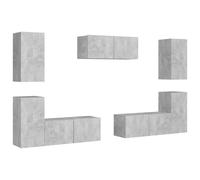 vidaXL Set muebles de salón TV 7 piezas madera ingeniería 80x30x30 cm, Mueble de Salon, Mueble TV, Mueble TV salon, Mesa de TV, Mueble tele