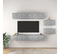 vidaXL Set de muebles de salón 8 piezas madera ingeniería 60x30x30 cm, Mueble de Salon, Mueble TV, Mueble TV salon, Mesa de TV, Mueble tele