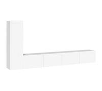 vidaXL Set de muebles para TV 3 piezas Madera contrachapada Blanco 100x30x30 cm
