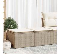 vidaXL Set sofás jardín y cojines 2 pzas ratán sintético acacia beige