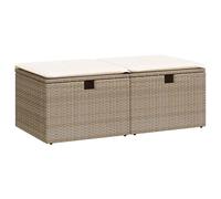 vidaXL Set sofás jardín y cojines 2 pzas ratán sintético acacia beige