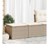 vidaXL Set sofás jardín y cojines 2 pzas ratán sintético acacia beige