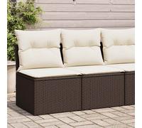 vidaXL Set sofás jardín y cojines 2 pzas ratán sintético acacia marrón