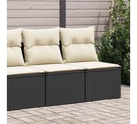 vidaXL Set sofás jardín y cojines 2 pzas ratán sintético acacia negro