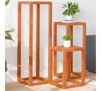 vidaXL Set Soportes Plantas 3 Piezas Jardín Color Blanco, Gris, Natural y mas