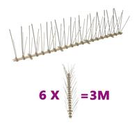 vidaXL Sets de 5 hileras de pinchos contra pájaros y palomas 6 uds 10m