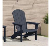 vidaXL Silla Adirondack Azul marino 82 x 74 x 92 cm HDPE